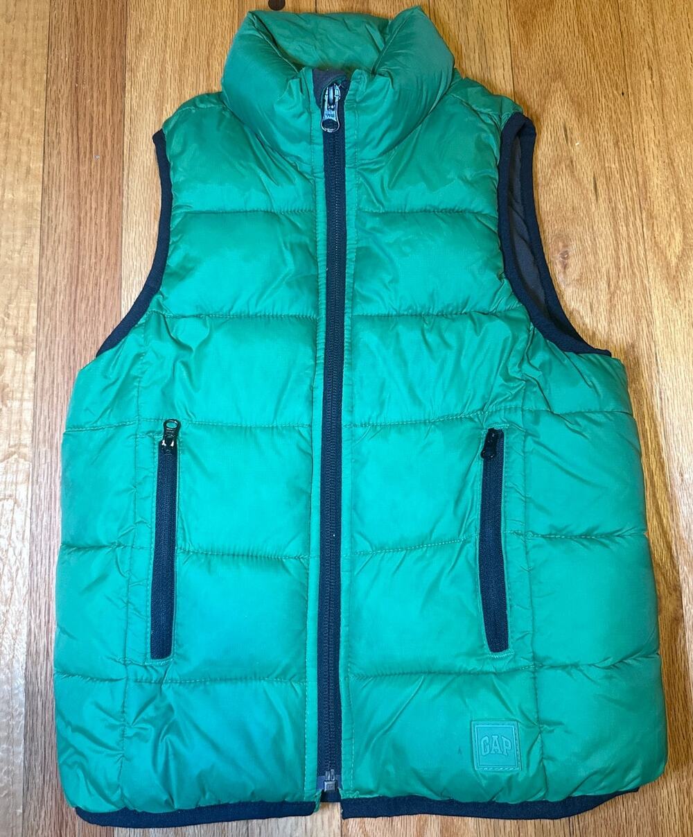 GAP Kids XS Warmest Vest PrimaLoft Happy Green Puffer Insulated Unisex